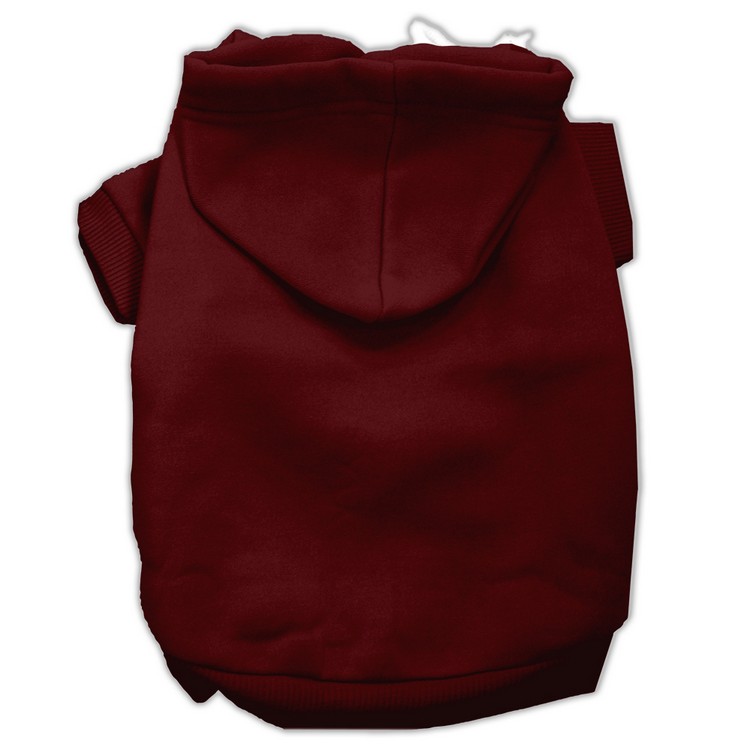 Blank Pet Hoodies Maroon Size XS